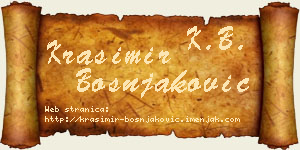 Krasimir Bošnjaković vizit kartica
